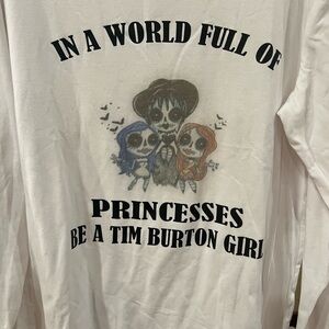 Athletic Works Tim Burton Girl Long Sleeve Tee - White